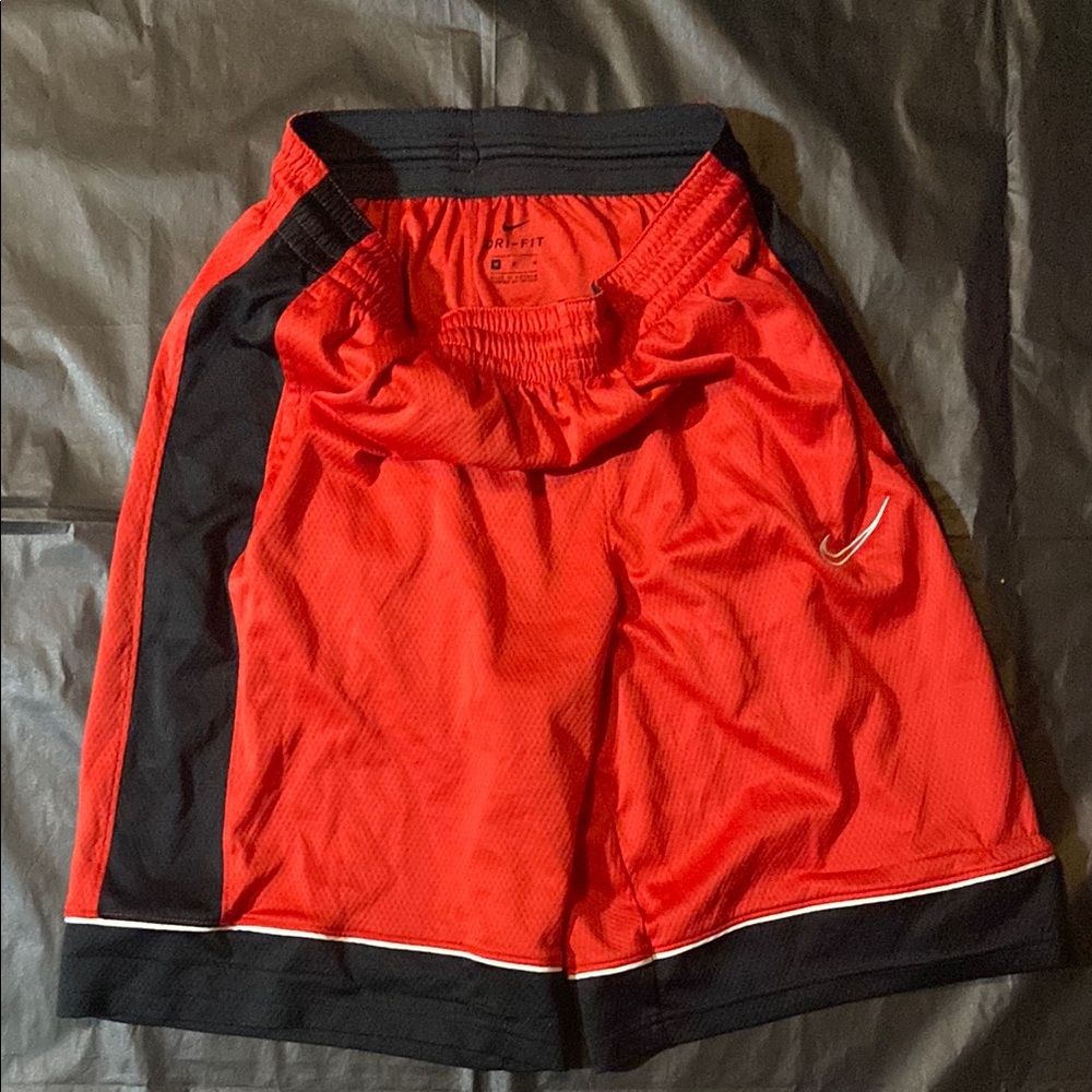 Nike Red and Black Athletic Shorts Lightweight Design
